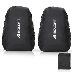 Boldfit Rain Cover for Backpack Travel Essentials Rain Cover for Bag Travel Accessories Bags Water Resistance Dustproof Waterproof for All Bag Sizes Elastic Adjustable for School College Off...