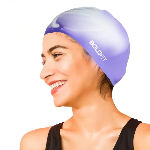 Image of Boldfit Swimming Cap for Men Silicone, for Women Unisex for Kids Boys & Girls, for Women Long Hair Head Cap Men Silicone