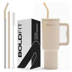Boldfit Tumbler Bottle Water Bottle with Lid and Straw 1.2L Stainless Steel Double Insulated Tumblers