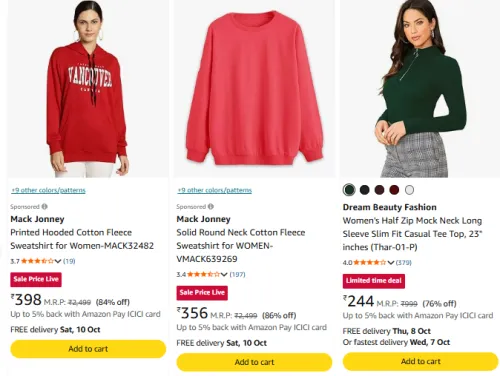 Image of Boldfit Women Polyester High Neck Winter Sweatshirt