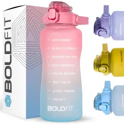 Boldfit Gym Gallon water Bottle, 2. 2 litre bottle for Gym Workout, Motivational Sipper gallons for Adults, Water Bottles 2 + ltr , 2litre sipper for Men & Women motivational gallons , 2 Lit...