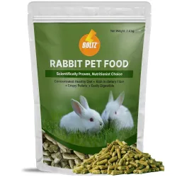 Boltz Premium Adult Pellet Rabbit Food 2400 Gm, Nutritionist Choice, Tailored Nutrition for All Stages of Life, Fortified with Essential Vitamins and Minerals, Easy to Digest Safe (2.4 KG)