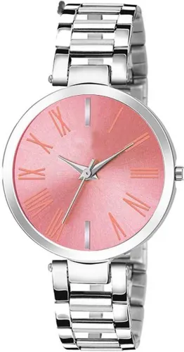 Image of Bolun Pink Dial Stainless Steel Women’s Watch