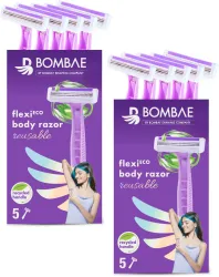 Bombae FlexiEco Reusable Razor for Women (Pack of 10)