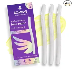 Bombae Reusable Face & Eyebrow Razors Pack of 3