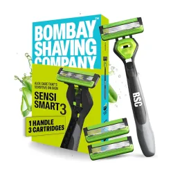 Bombay Shaving Company Sensi Smart 3 Value Pack (Handle + 3 Blades Cartridge)