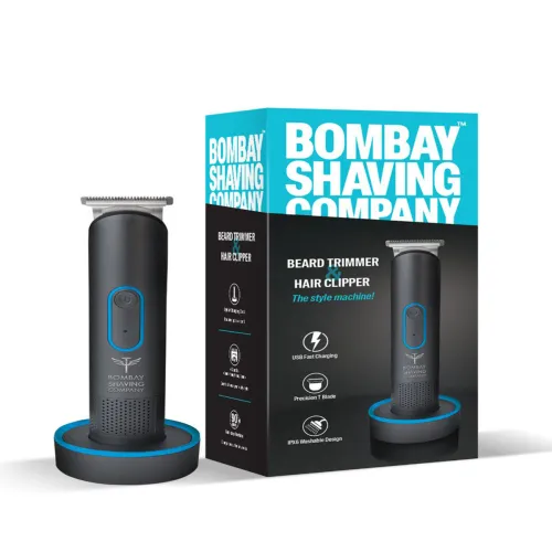 Image of Bombay Shaving Company Men Grey & Blue All-in-One Beard Trimmer