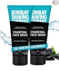 Bombay Shaving Company Charcoal Face Wash for Men | Anti Pollution and Brightening | Oil Control Face Wash For Men - 2 x