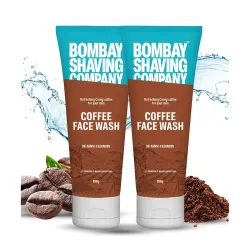 Bombay Shaving Company Coffee Face Wash for Men & Women (Pack of 2) - Deep-Cleanses, De-Tans & Blackhead Removal | Made 