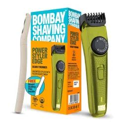 BOMBAY SHAVING COMPANY Flash Charging Men Beard Trimmer with Styling Pen Trimmer 120 min Runtime 38 Length Settings (Gre