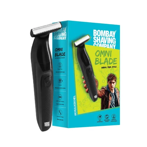 Image of Bombay Shaving Company OmniBlade 3-in-1 Beard and Body Trimmer For Men | Trim, Style, Shave | Type C Flash Charging | Mu