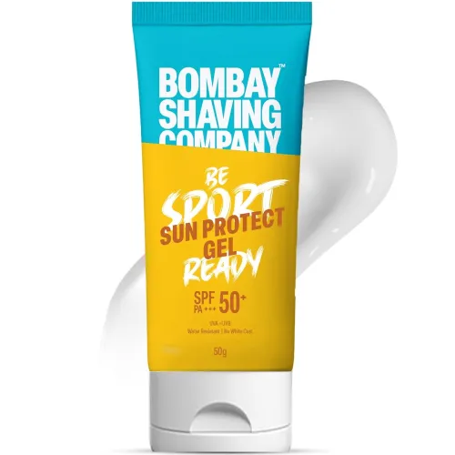 Image of Bombay Shaving Company SPF 50+ PA+++ Sunscreen Gel for Men | No White Cast | Lightweight Aloe Vera Sun screen for All Sk