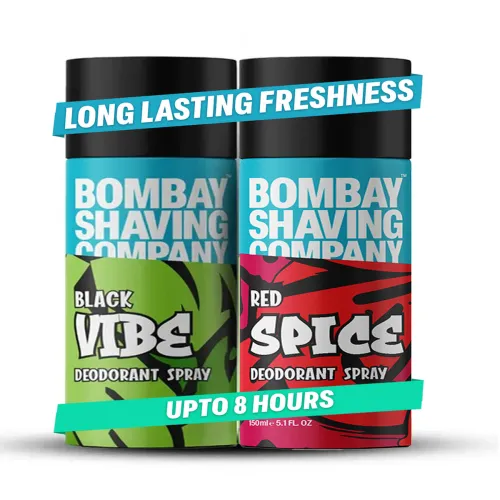 Image of Bombay Shaving Deodorant – Red Spice & Black Vibe (150ml each)
