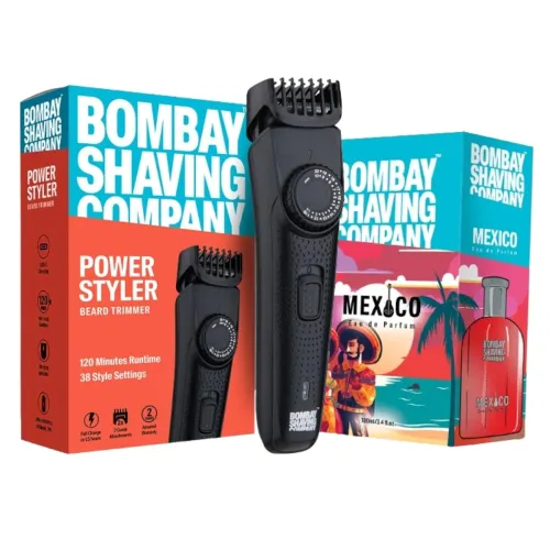Image of Bombay Shaving Power Styler Trimmer Perfume Combo