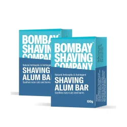 Bombay Shaving Company Shaving Alum Bar - 100g || Pack of 2 || For Men