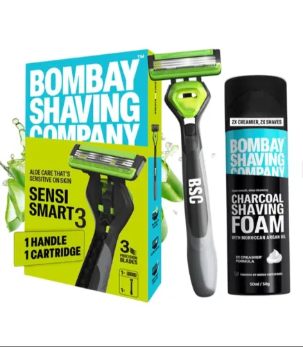 Image of Bombay Shaving Company Set Of 2 Charcoal Shaving Foam-50 g 
