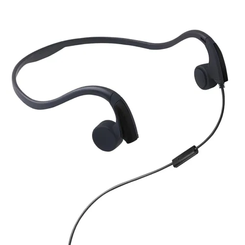 Image of Bone Conduction Wired Headset Voice Control for Running Outdoor Sport Black