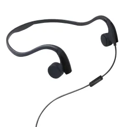 Bone Conduction Wired Headset Voice Control for Running Outdoor Sport Black