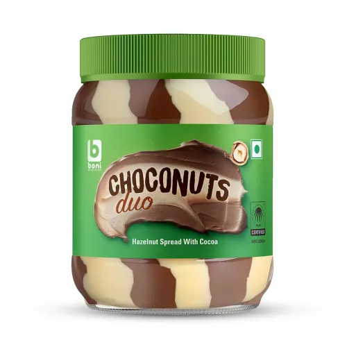 Image of BONI Choconuts Duo Hazelnut Chocolate Spread with Cocoa 400g