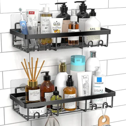 Image of Boniry 2 Pcs Bathroom Shelves