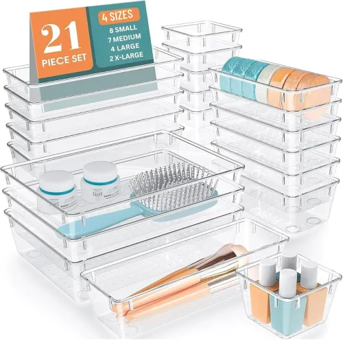 Image of Boniry 21 Pcs Drawer Organizer Tray