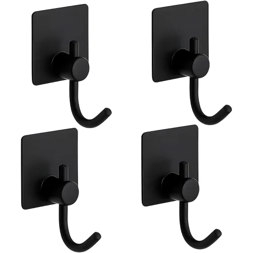 Image of Boniry 4 Pack Wall Adhesive Hooks, Waterproof Stainless Steel Wall Hook,Best Use