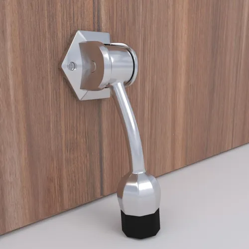 Image of Boniry Heavy-Duty Anti-Slip Door Stopper (Silver)