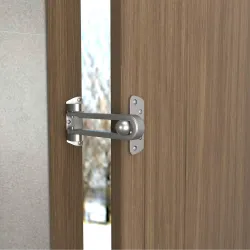 Boniry Heavy Duty Security Door Lock | Anti-Theft Door Guard Latch for Front and Inside Door | Ideal for Home,Office (Silver)