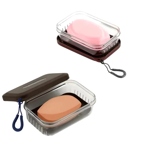 Image of Boniry Portable Soap Holder Box Case 2pcs