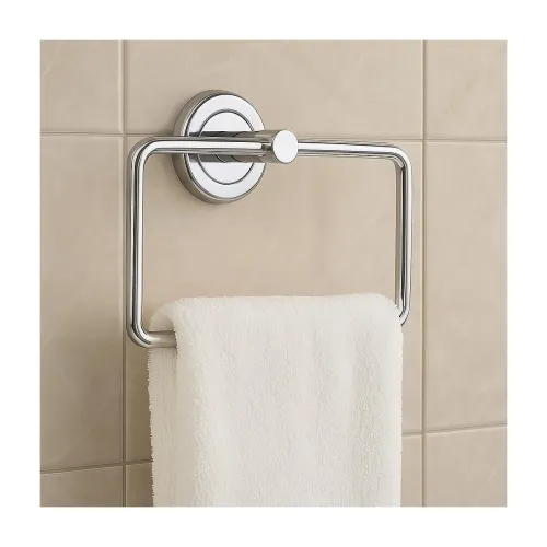 Image of Boniry Stainless Steel Towel Holder & Napkin Holder, Bathroom Accessories - Durable Wall Mounted Towel Hanger for Bathro