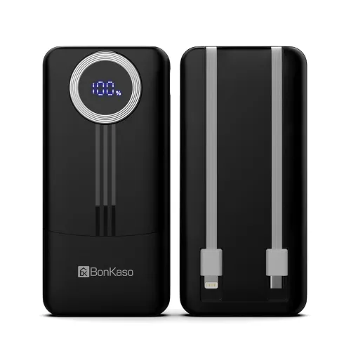 Image of BonKaso 10000mAh Power Bank 22.5W PD Fast Charging with Built-in 2-in-1 Type C