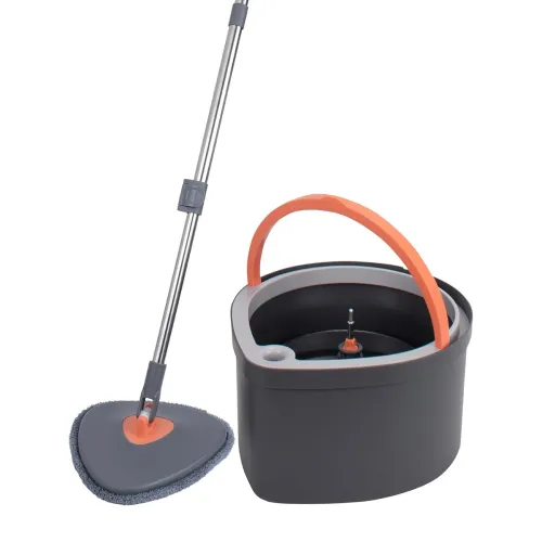 Image of BonKaso 360° Spin Mop Deluxe Set – Grey/Orange