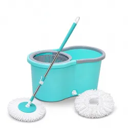 Bonkaso 360° Spin Mop with Bucket, 8L Large Capacity Floor Cleaning Set