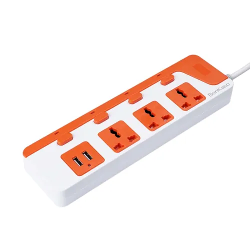 Image of Bonkaso 3-Socket Power Strip with Dual USB