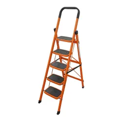 BonKaso 5-Step Foldable Heavy Duty Steel Ladder 120kg