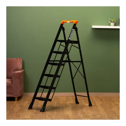 Image of Bonkaso Alloy Steel Climb Master 6-Step Foldable Heavy Duty Ladder 