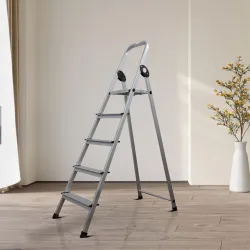 BonKaso Climb Lite 5‑Step Foldable Aluminium Ladder for Home