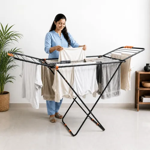 Image of BonKaso Foldable Cloth Drying Stand for Drying Clothes