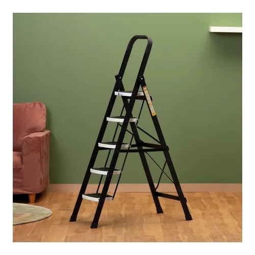 Image of BonKaso Premium 5 Step Foldable Heavy Duty Ladder
