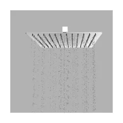 BonKaso Square Slim Rain Shower Head 8 Inch - Stainless Steel
