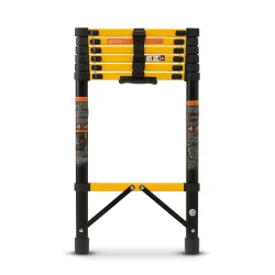 BonKaso Telescopic Ladder, 2.7m(8.8Ft), 7 Steps