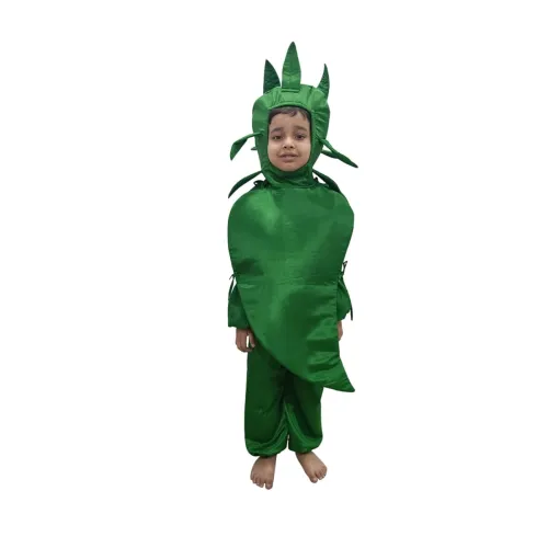 Image of BookMyCostume Green Chilli Hari Mirch Vegetable Kids Fancy Dress Costume