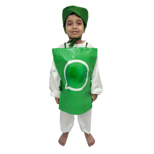 Image of BookMyCostume Green Social Media Messaging Technology Costume Kid