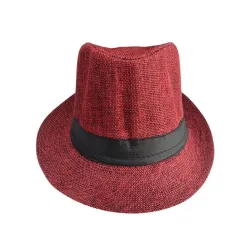 BookMyCostume Red Western Cowboy & Ballroom Style Hat | Fancy Dress Accessory for Dance, Stage Shows & Theme Parties For