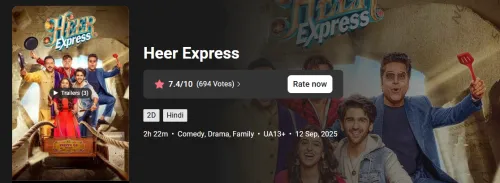 Image of Bookmyshow : Free Heer Express Movie Tickets