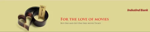 Image of BookMyShow Offer: Buy 1 ticket and get one free with IndusInd Premium Debit Cards