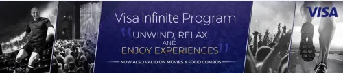 Image of BookMyShow Offers: 50% Discount upto ₹300 With Visa Infinite cards on Min. booking of 2 tickets