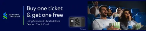 Image of BookMyShow Offers: Buy one Get one Using Standard Charted Bank CC 