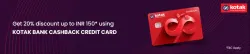 BookMyShow Offers: Get 20% Discount Upto ₹150 With Kotak Bank Cashback+ Credit Card