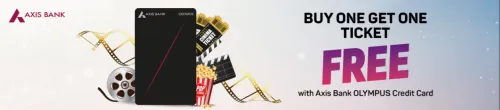 Image of BookMyShow Offers: Buy one Get one Using Axis Bank Olympus CC
